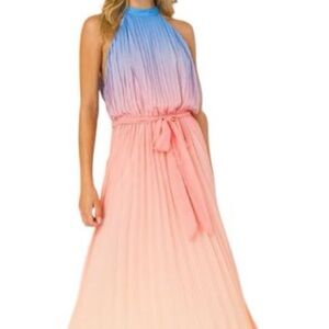 Pleated maxi dress